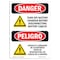 Signmission Safety Sign, OSHA Danger, 5" Height, Turn Off Charger Bilingual Spanish OS-DS-D-35-VS-1593 - alternate 1